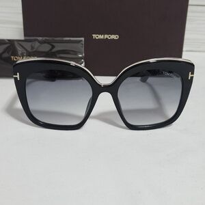 Brand New! Tom Ford Shiny Black w/Smoke lenses 55MM